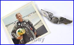 Vintage USAF Pilot Wings & 6 Original T38 Talon Pilot Photos Lot