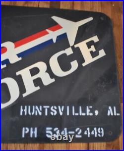 Vintage USAF UNITED STATES GO AIR FORCE EDUCATION MILITARY ADVERTISING SIGN
