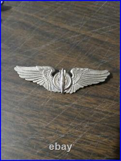 Vintage US Air Force Bombardier 2 Pieces Full Size Wings Sterling