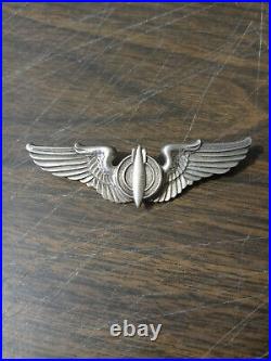 Vintage US Air Force Bombardier 2 Pieces Heavy Full Size Wings Sterling