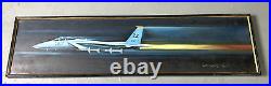 Vintage US Air Force F-15 Eagle Framed Oil Painting