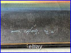 Vintage US Air Force F-15 Eagle Framed Oil Painting