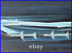 Vintage US Air Force F-15 Eagle Framed Oil Painting