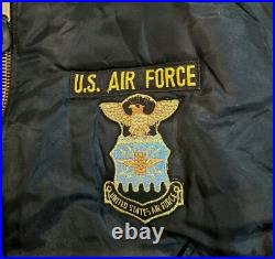 Vintage US Air Force Flyers Man Intermediate MA-1 Bomber Jacket with Patches TIGER Vintage US Air Force Flyers Man Intermediate MA-1 Bomber Jacket with Patches TIGER