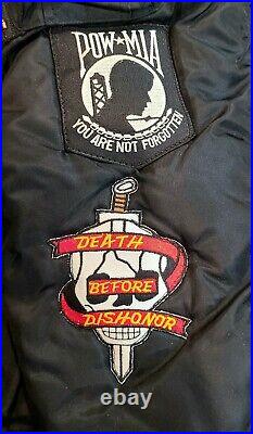 Vintage US Air Force Flyers Man Intermediate MA-1 Bomber Jacket with Patches TIGER Vintage US Air Force Flyers Man Intermediate MA-1 Bomber Jacket with Patches TIGER