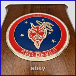 Vintage US Air Force Military Wooden Wall Plaque RED DEVILS 431st Squadron
