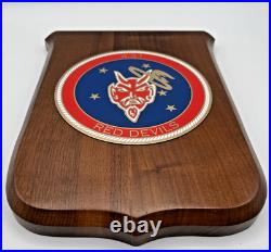 Vintage US Air Force Military Wooden Wall Plaque RED DEVILS 431st Squadron