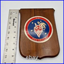 Vintage US Air Force Military Wooden Wall Plaque RED DEVILS 431st Squadron