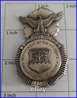 Vintage US Air Force Security Police Badge Obsolete