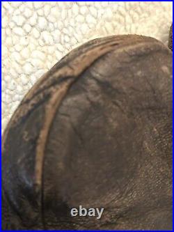 Vintage US Army Air Force Leather Gunner Gloves Mitten A-9A X-Large WWII NAMED