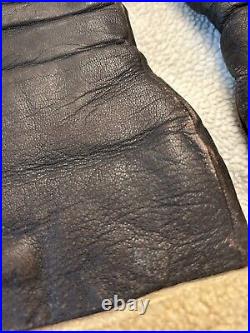 Vintage US Army Air Force Leather Gunner Gloves Mitten A-9A X-Large WWII NAMED