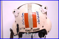 Vintage US Coast Guard Gentex SPH-3 Regular Helicopter Pilot Helmet Dual Visor