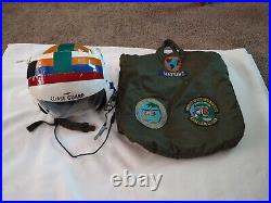 Vintage US Coast Guard Helicopter Helmet With Visor + Bag Free Shipping