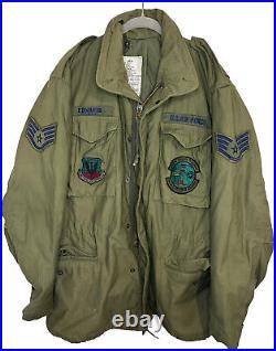 Vintage U. S. Air Force FIELD JACKET With Patches Alpha Industries SZ M