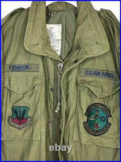 Vintage U. S. Air Force FIELD JACKET With Patches Alpha Industries SZ M