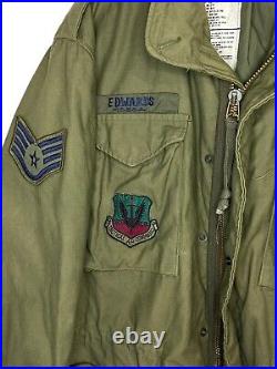 Vintage U. S. Air Force FIELD JACKET With Patches Alpha Industries SZ M