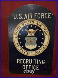 Vintage U. S. Air Force Recruiting Office Sign Militaria Theme