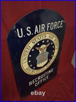 Vintage U. S. Air Force Recruiting Office Sign Militaria Theme
