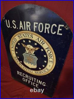 Vintage U. S. Air Force Recruiting Office Sign Militaria Theme