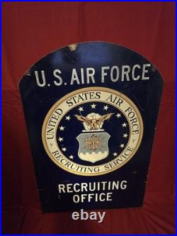 Vintage U. S. Air Force Recruiting Office Sign Militaria Theme