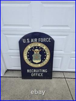 Vintage U. S. Air Force Recruiting Office Sign Militaria Theme