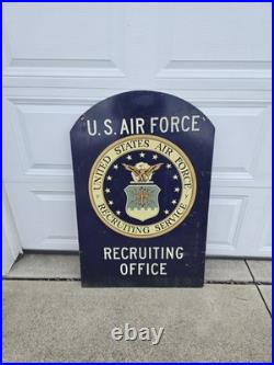 Vintage U. S. Air Force Recruiting Office Sign Militaria Theme