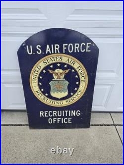 Vintage U. S. Air Force Recruiting Office Sign Militaria Theme