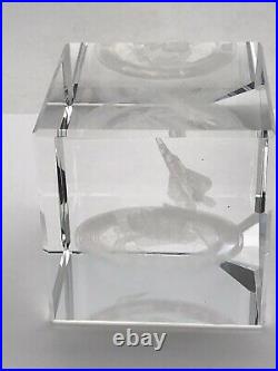 Vintage United States Air Force Glass Paperweight Hologram with Box NOS