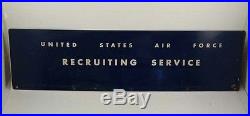 Vintage United States Air Force Recruiting Military Metal Sign