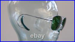 Vintage United States Air Force USAF Aviator Style Sunglasses Silver Wrap Around