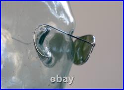 Vintage United States Air Force USAF Aviator Style Sunglasses Silver Wrap Around