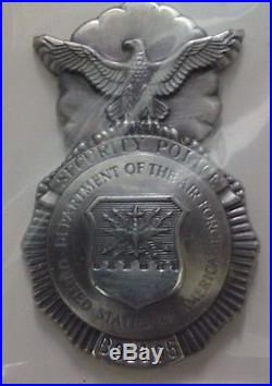 Vintage United States Air Force USAF Security Police Mini Badge Sealed Bag