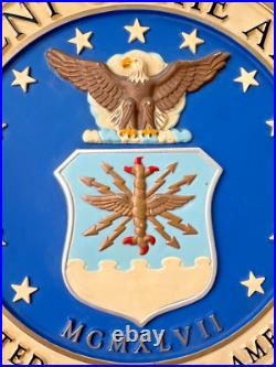 Vintage United States Department of Air Force USAF Official Round Wall Plaque
