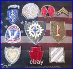 Vintage United States US Army Air Force Infantry WWII No Glow Patch Lot of 10