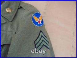 Vintage WW2 United States Army Air Forces 9th Air Force Ike Jacket Uniform
