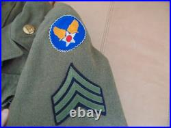 Vintage WW2 United States Army Air Forces 9th Air Force Ike Jacket Uniform