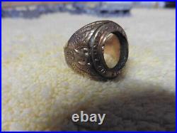 Vintage WW2 WWII Air Force Ring 10K gf wings eagle United states size apx 9