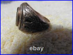 Vintage WW2 WWII Air Force Ring 10K gf wings eagle United states size apx 9