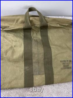 Vintage WWII Aviator's Kit Bag AN 6505 -1 US Air Force USAF Large Zip Canvas