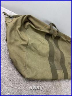 Vintage WWII Aviator's Kit Bag AN 6505 -1 US Air Force USAF Large Zip Canvas