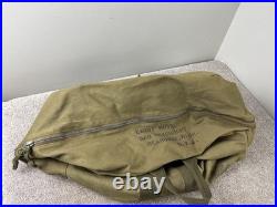 Vintage WWII Aviator's Kit Bag AN 6505 -1 US Air Force USAF Large Zip Canvas