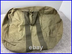 Vintage WWII Aviator's Kit Bag AN 6505 -1 US Air Force USAF Large Zip Canvas