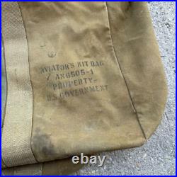 Vintage WWII Aviators Kit Bag AN 6505 -1 US Air Force USAF Vintage WWII Aviators Kit Bag AN 6505 -1 US Air Force USAF