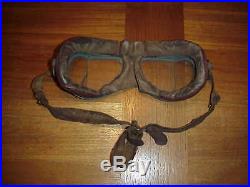 Vintage WWII British RAF Royal Air Force Flight Helmet O2 Mask Goggles Grouping