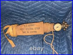 Vintage WWII US Air Force Air Crew BAILOUT BREATHING Oxygen Bottle