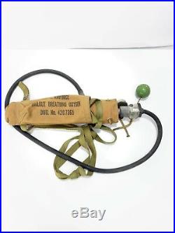 Vintage WWII US Airforce Pilots Bailout Breathing Oxygen Tank DWG 42G7365
