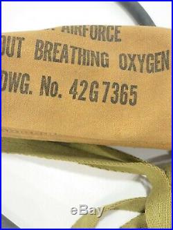 Vintage WWII US Airforce Pilots Bailout Breathing Oxygen Tank DWG 42G7365