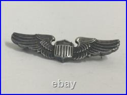 Vintage WWII United States Air force Pilot Wings Sterling Silver