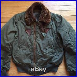 Vintage WWII WW2 US Army Air Forces B-15A Bomber Flight Jacket Size 42
