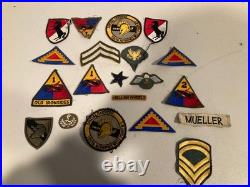 Vintage WWII air force panama carribean Military Uniform Patches Pins Buttons